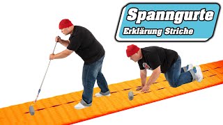 Spanngurte Streifen Was Bedeuten Sie? Spanngurt Striche Erklärung Ladungssicherung Zurrgurt Linien