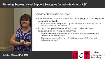 Visual Support Strategies for Individuals with ASD: Session 6 - Part 4 - Video Modelling