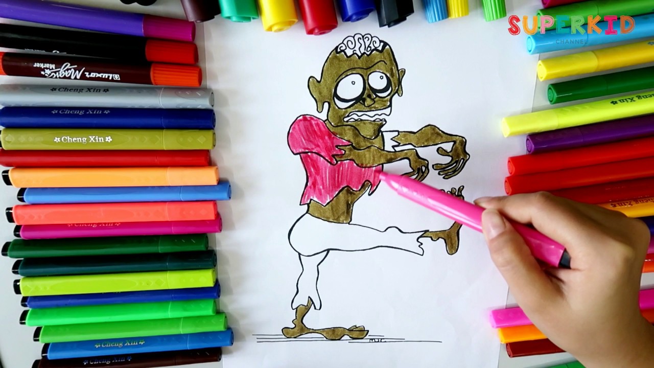 zombie coloring pages plants vs zombies coloring book for kids youtube