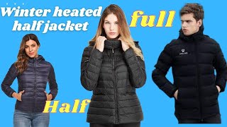 Smart heated half jacket |✌heated half jakcket man & women, temperature controlled jacket for winter