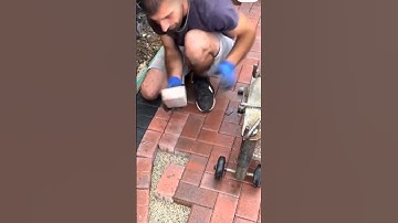 brick cutting tool during paving installation #shorts