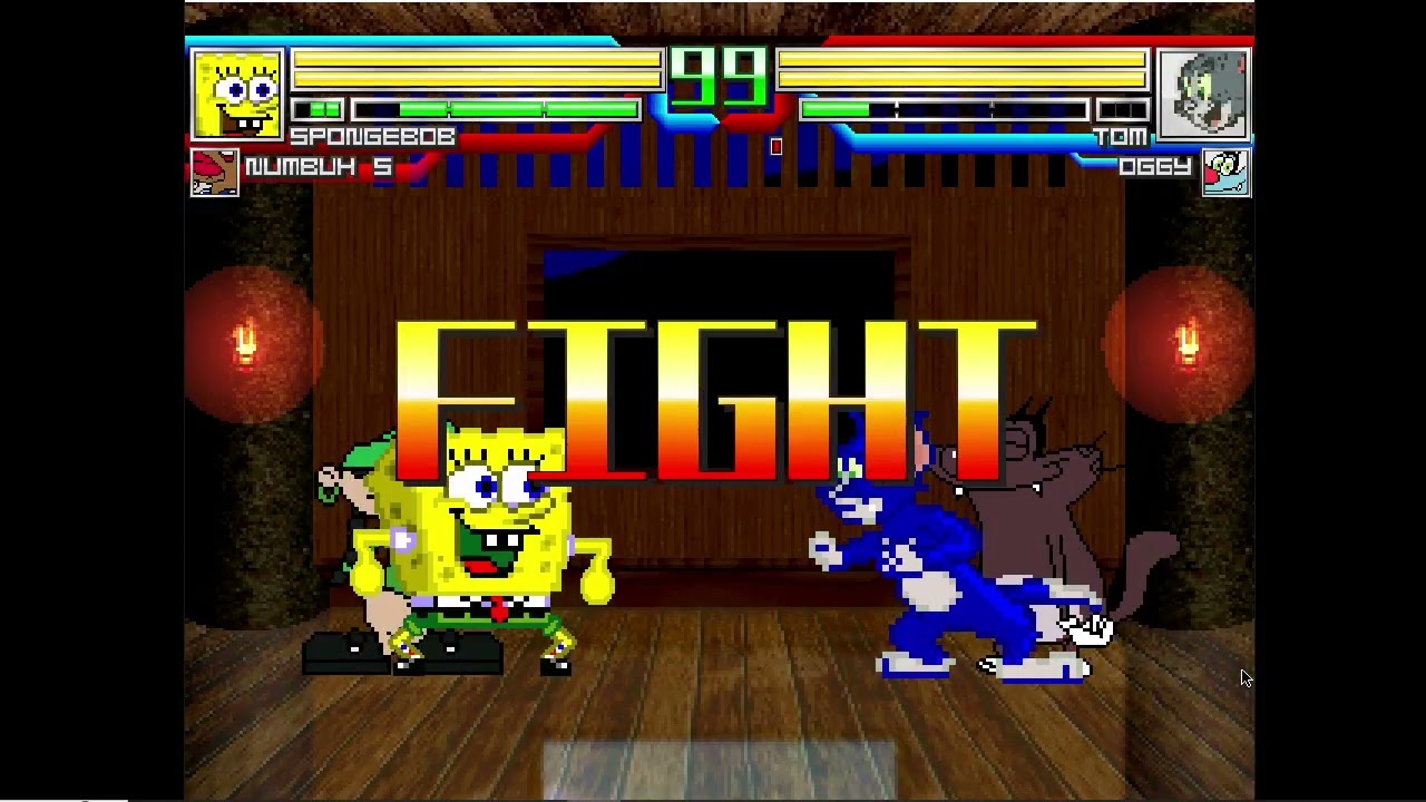 Mugen Battle #3169: Spongebob & Numbuh 5 vs Tom Cat & Oggy