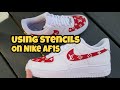 Apply Stencils To Nike AF1s- Applying Stencils to Leather Shoes