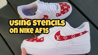 Apply Stencils To Nike AF1s- Applying Stencils to Leather Shoes screenshot 4