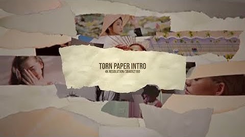 Torn Paper Intro After Effects Templates