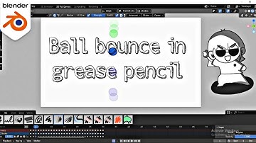 A Quick ball bounce animation  in  grease pencil blender