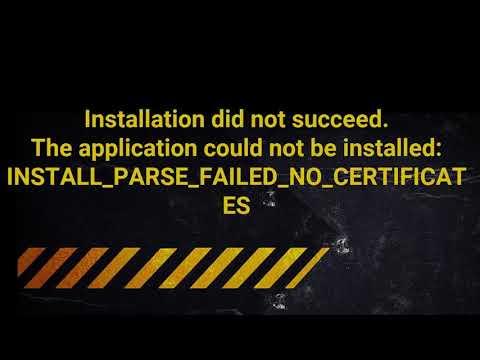 Install Parse Failed No Certificates In Android Studio