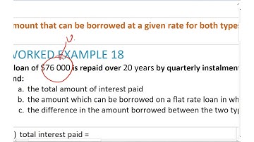 Reducing Balance Vs Flat Rate Loan Comparisons - Worked Examples