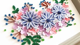 Quilling Flower Decoration Series // Quilling Flower Learning Video 14