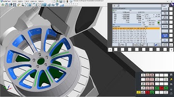 DMU50 CNC Mill | Siemens 840D | 5axis wheel simulation Cuti | HuiMaiTech Virtual CNC Training System