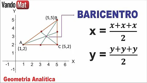 Como calcular baricentro de um triângulo equilátero?