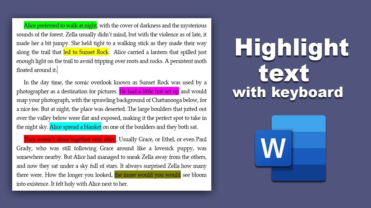 værst Problem Styre how to highlight text using the keyboard in Microsoft word - YouTube