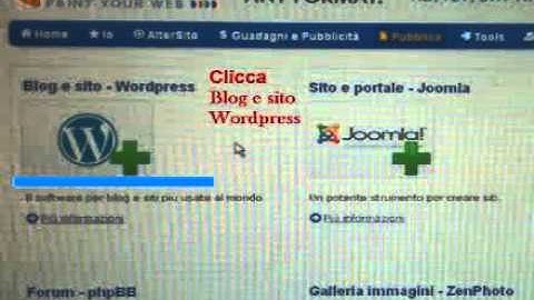Creare sitoweb professionale  gratis in altervista WORDPRESS