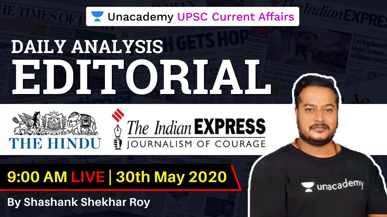 30-May-2020 | The Hindu & Indian Express Analysis | Current Affairs for ...