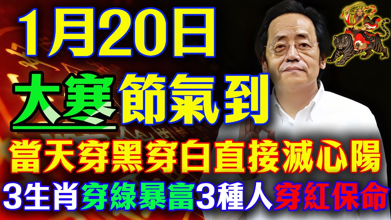 倪海廈預言警告：1月20號大寒遇上甲午日！穿黑穿白=自找死路！這幾種人明天不穿紅等著後悔！