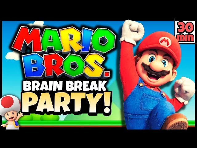 Super Mario Brain Break Party | Freeze Dance & Run | Just Dance | Jump Challenger class=