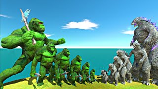 Growing Plank King Kong vs Growing Godzilla 2014 - Animal Revolt Battle Simulator