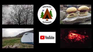 Spring camping in Greece - Black Angus bacon cheese burgers - Open fire screenshot 1