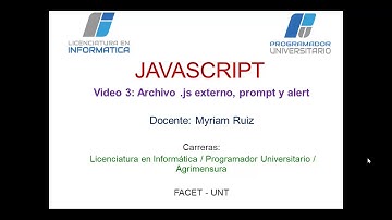 Video 3  -  Archivo externo  js, prompt, alert, parseFloat