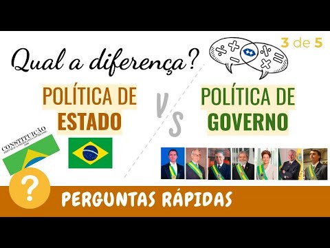 Vídeo: Diferença Entre Governo E Política