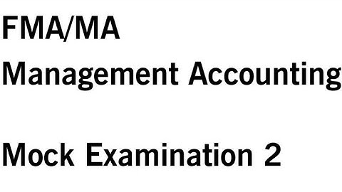 ACCA MA BPP Mock Exam 2 Revision Kit