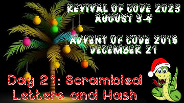 Day 21 - Scrambled Letters and Hash [Revival of Code 2023 - Advent of Code 2016]