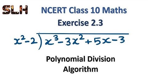 Division algorithm class 10 maths polynomials chapter 2