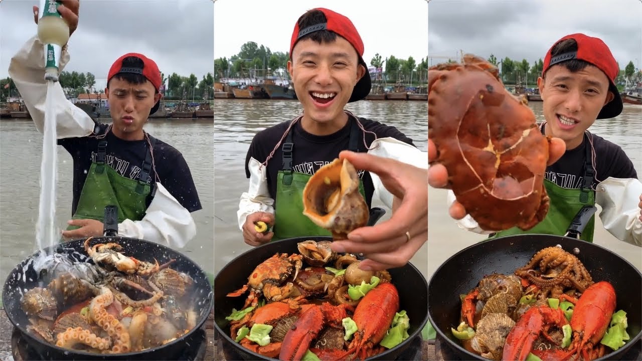 Fisherman Dagang boil breaded crab, ghost crab, octopu, lobster, conch