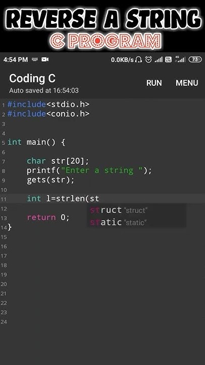 Reverse A String In C || C Programming #shorts #basiccode #cprogramming ...