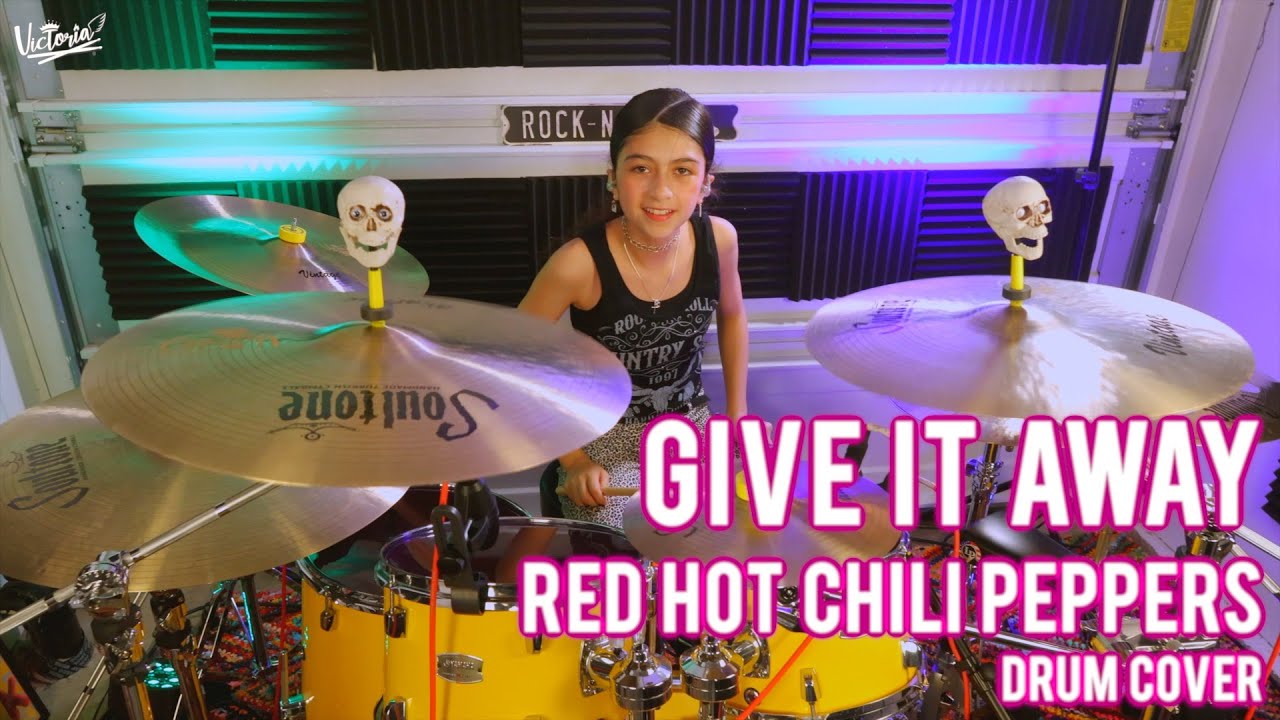 Give It Away - Red Hot Chili Peppers (Drum Cover) | 11-Year-Old Victoria 🥁
