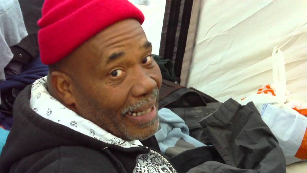 Occupy Pittsburgh - John takes care of Clothing Donations