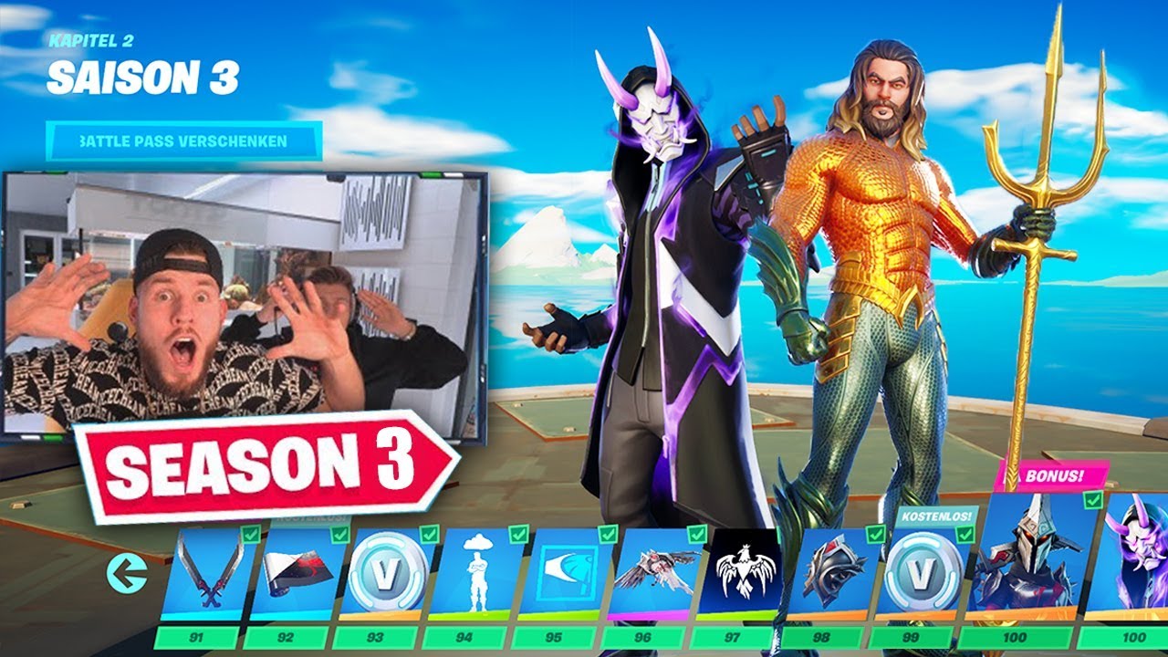 der *NEUE* SEASON 3 BATTLE PASS in Fortnite mit AQUAMAN ...