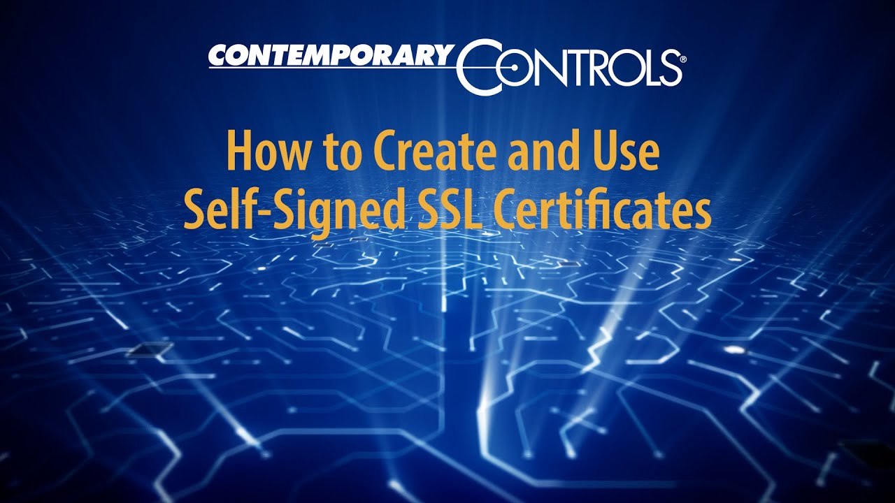 How to Create and Use Self Signed SSL Certificates - YouTube