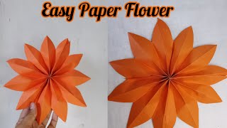 Very Easy Paper Flower Craft | Paper Flower Making Step By Step @craftyworld165