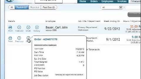 Approving Timecards in TempWorks WebCenter 6