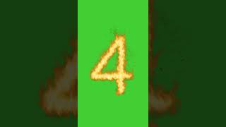 9 To 0 Numbers Fire Effect Countdown With Voice Over Green Screen