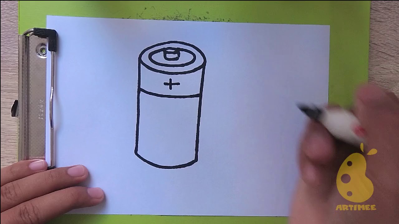 Battery Drawing  How To Draw A Battery Step By Step