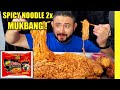 SPICY NOODLE CHALLENGE 2X MUKBANG !