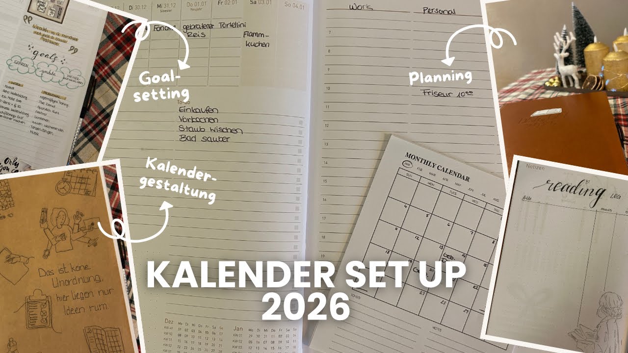 Kalender Set Up 2026 - Planning, Goals, Creativity