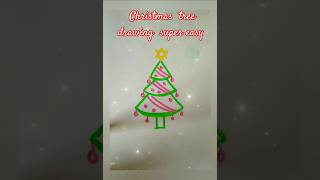 christmas tree drawing super easy #how #art #drawing #christmas #short #stepbystep