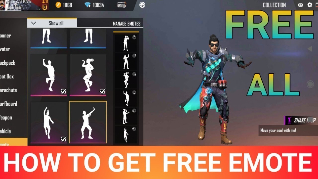 How To Get Free Unlock All Emotes In Free Fire Get Free ...
