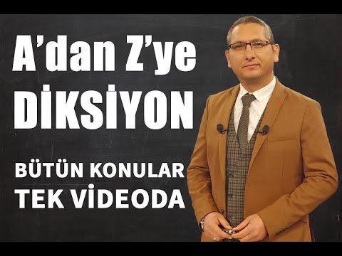 A'dan Z'ye diksiyon eğitimi. Bütün konular tek videoda. - Bedava diksiyon