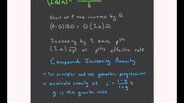 CT1 Chapter 7 Deferred & Increasing Annuities. (Actuarial Science)
