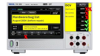 #10 Rigol DM858 HW buglist Aug-2024 before repair - Part 8