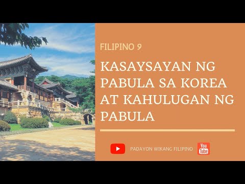 KASAYSAYAN NG PABULA SA KOREA