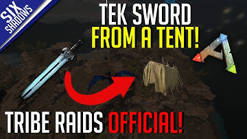 I FOUND A TEK SWORD IN A TENT! | Tribe Raids Official PvP - Ark: Survival Evolved