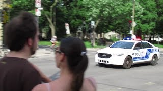MONTREAL POLICE RESPONSE CODE 3 ON THE MAIN - 7-1-19