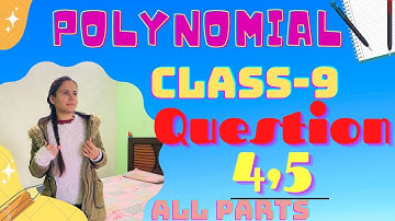 Class9th| chapter-2 Polynomial | Exercise -2.5 (part-2)(Q.no.4,5)#math #study #learningbyreading