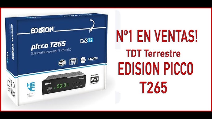 EDISION PICCO T265, TDT Alta Definición H265 HEVC, Receptor DVB-T2