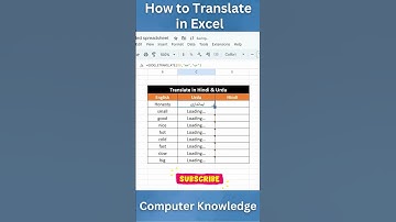 Seek Knowledge | How to Translate into other language in excel |  #exceltech #exceltips #viral